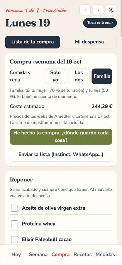 Lista de la compra en Keply