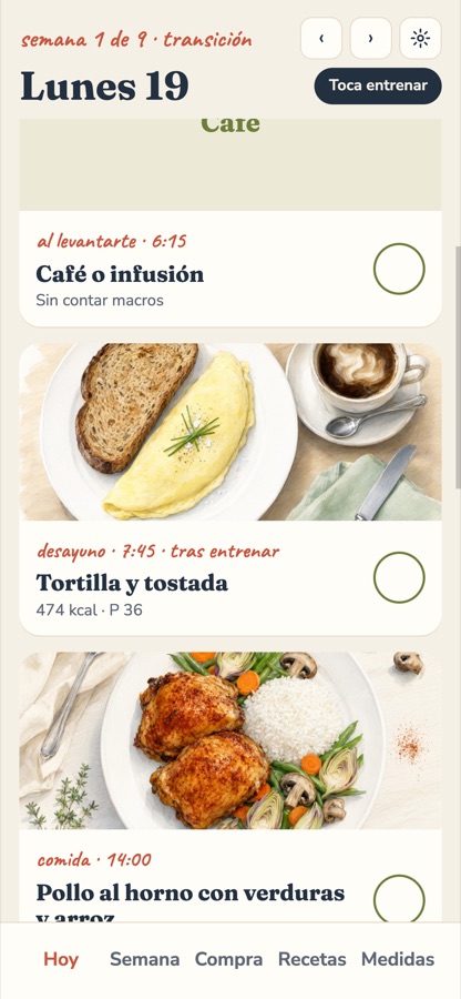 Comidas del día en Keply